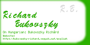 richard bukovszky business card